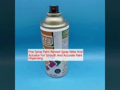 Válvula y actuador de aerosol de pintura de pulverización fina para una distribución de pintura suave y precisa