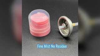 Válvula de champú seco: niebla fina, sin residuos