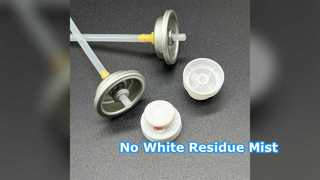 Válvula de champú seco: niebla fina sin residuos