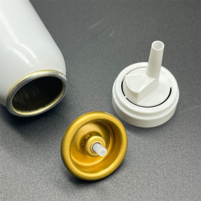 comprar Válvula de aerosol de aluminio plateado/dorado para dispensación de espuma en aerosol para mousse capilar Fabricación en línea