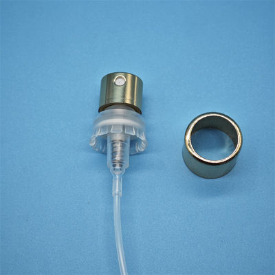 comprar 0.1ml/t 15mm 16.3mm Silver Aluminium Cosmetic Crimp Sprayer Fine Mist Perfume Spray Pump Fabricación en línea