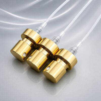 comprar Bomba de perfume con acabado dorado con tecnología de niebla microfina y sello de engarce seguro para fragancias de lujo Fabricación en línea