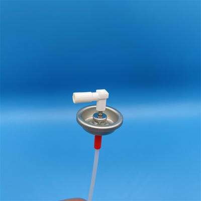 Válvula de dosificación de una pulgada con actuador en forma de L para dispensar aerosoles de precisión