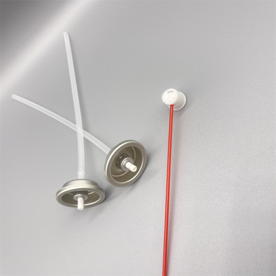 Válvula lubricante WD-40 de grado médico para dispensar siliconas estériles y fluidos biocompatibles.