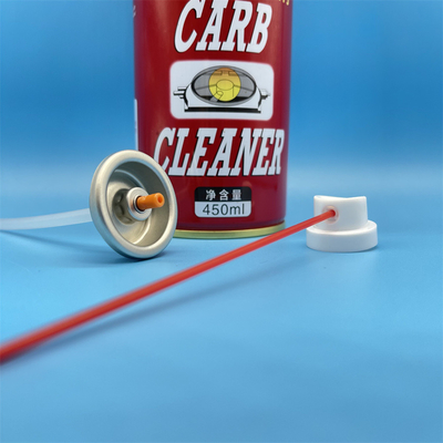 Válvula de lubricante WD-40 con agarre cómodo para uso prolongado y accesibilidad con actuador de fácil presión.