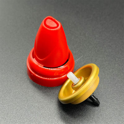 Válvula dispensadora invertida de aluminio de lujo para envasado de mousse capilar