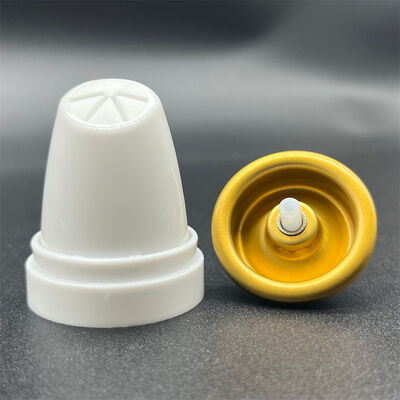 Boquilla dispensadora de mousse en aerosol con diseño ecológico para formulaciones naturales y orgánicas con materiales reciclables