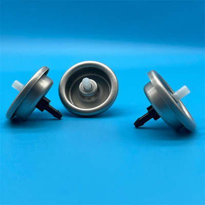 Válvula de producto de peinado de bajo flujo. 0.3 mm de orificio. Perfecto para mousse y aerosoles ligeros.
