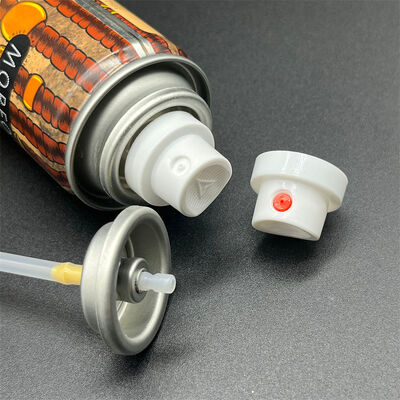 Válvula de aerosol con control de pulverización avanzado para aplicaciones de champú seco