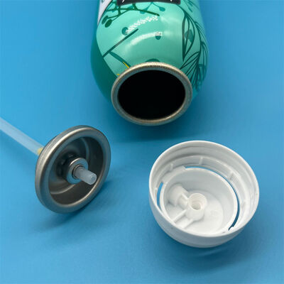 Válvula pulverizadora de champú seco compatible con latas de aerosol de champú seco estándar