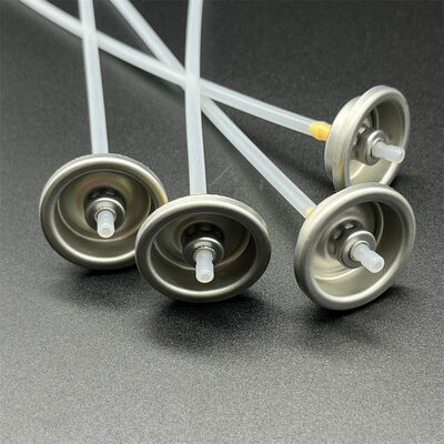 Válvula de champú seco en aerosol para aerosoles de champú seco a base de almidón y polvo