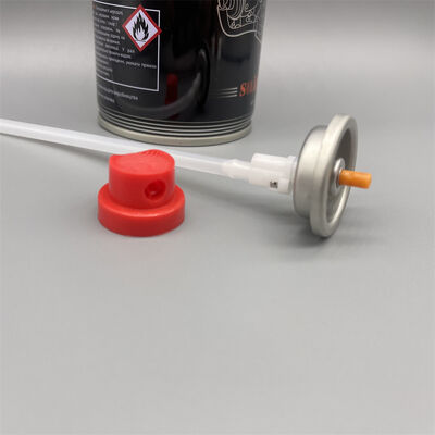 Válvulas de aerosoles de dirección de 360 grados con actuador para lubricantes en latas de lata de aerosoles