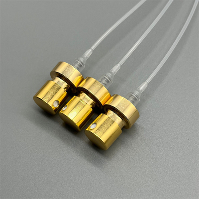 Dispensador de bombas de perfume de aluminio de color dorado para un control preciso del flujo