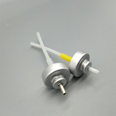 Válvula dosificada de veinte milímetros, elegante y consistente, para pulverizadores de cosméticos y cuidado personal de alta gama con una fina entrega de niebla