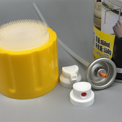 Válvula de limpieza de espuma industrial y doméstica y tapa para una salida de pulverización constante