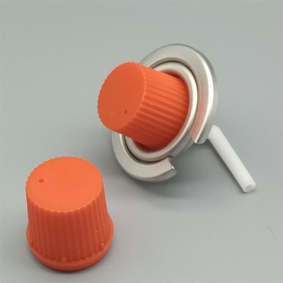 Válvula distribuidora de aerosoles ecológica para insecticidas de origen vegetal con actuador biodegradable