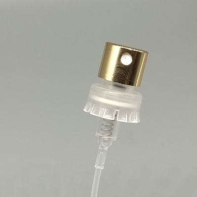 Dispensador de bombas de perfume dorado con sello de bloqueo seguro para botellas de fragancias premium