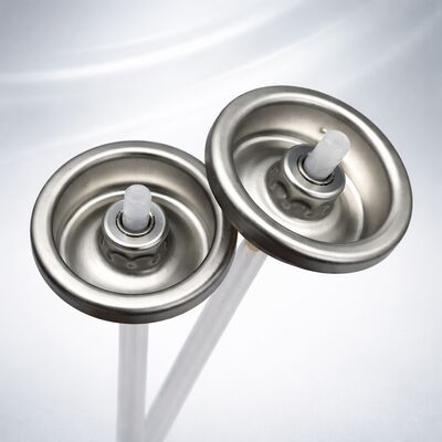 Válvula de aerosoles de champú seco de precisión con diseño de reducción de residuos, salida de polvo controlada y funcionamiento multicolor de 360 °