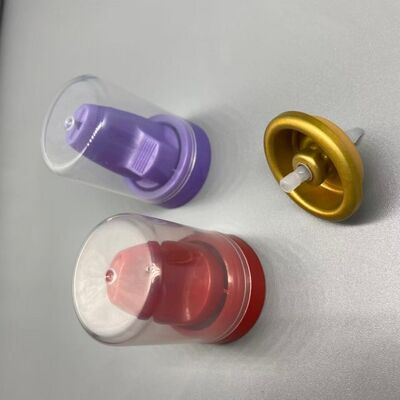 Válvula de mousse de cabello de 360 grados de primera calidad con construcción de aluminio y compatibilidad con bolsas en válvulas