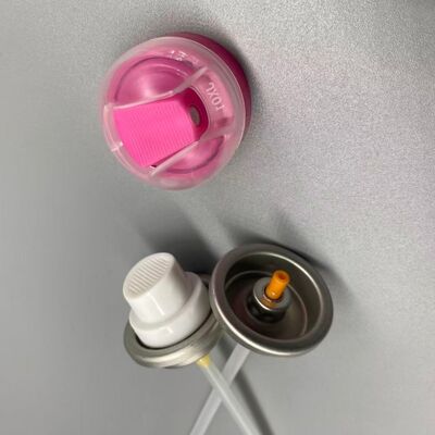 Válvula de aerosol ambientador con distribución constante de pulverización para la eliminación de olores