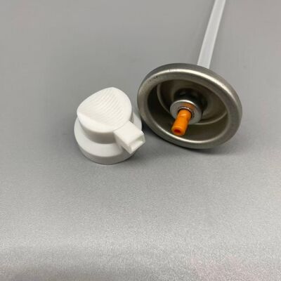 Válvula pulverizadora de aerosol para champú seco con solución dispensadora de polvo de alta capacidad