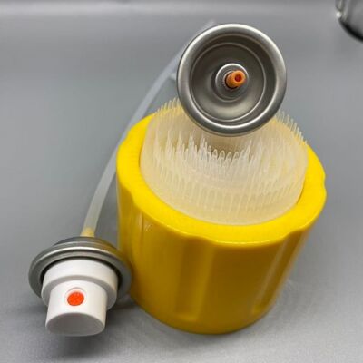 Válvula Aerosol OEM con Tapa de Cepillo para Empaque de Limpiador en Espuma en Aerosol