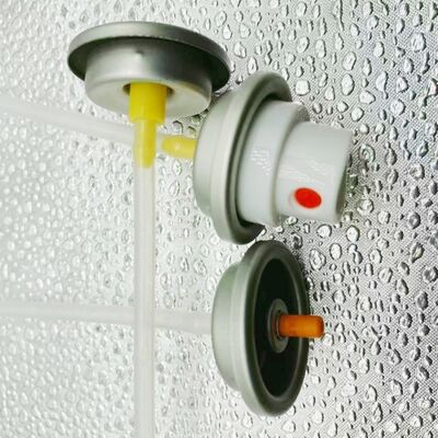 Válvula de aerosol industrial resistente a productos químicos con flujo de alta capacidad para sistemas de desodorización de hoteles